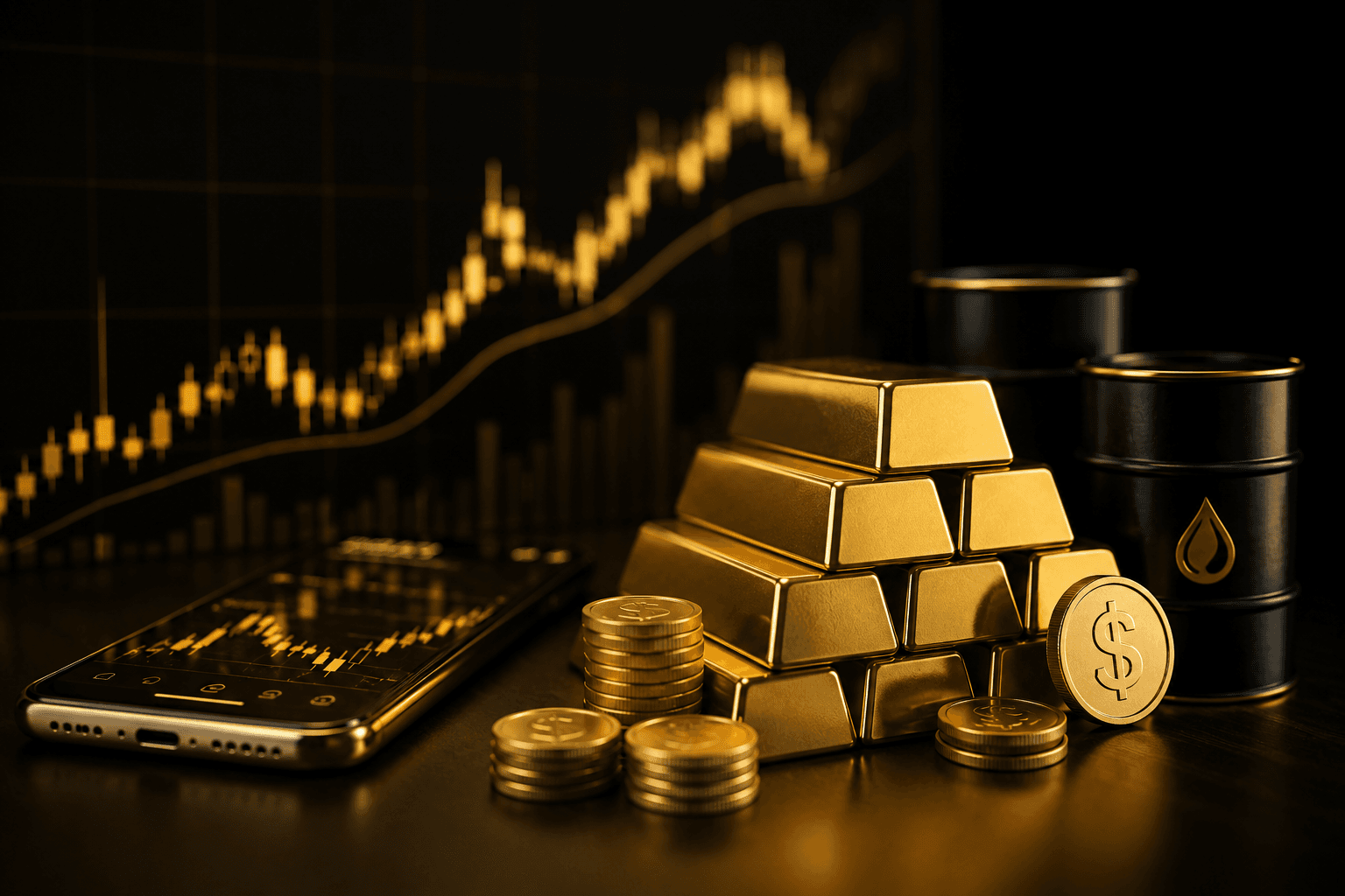 Premium gold bars and oil trading strategy - GoldBarrel Capital professional investment