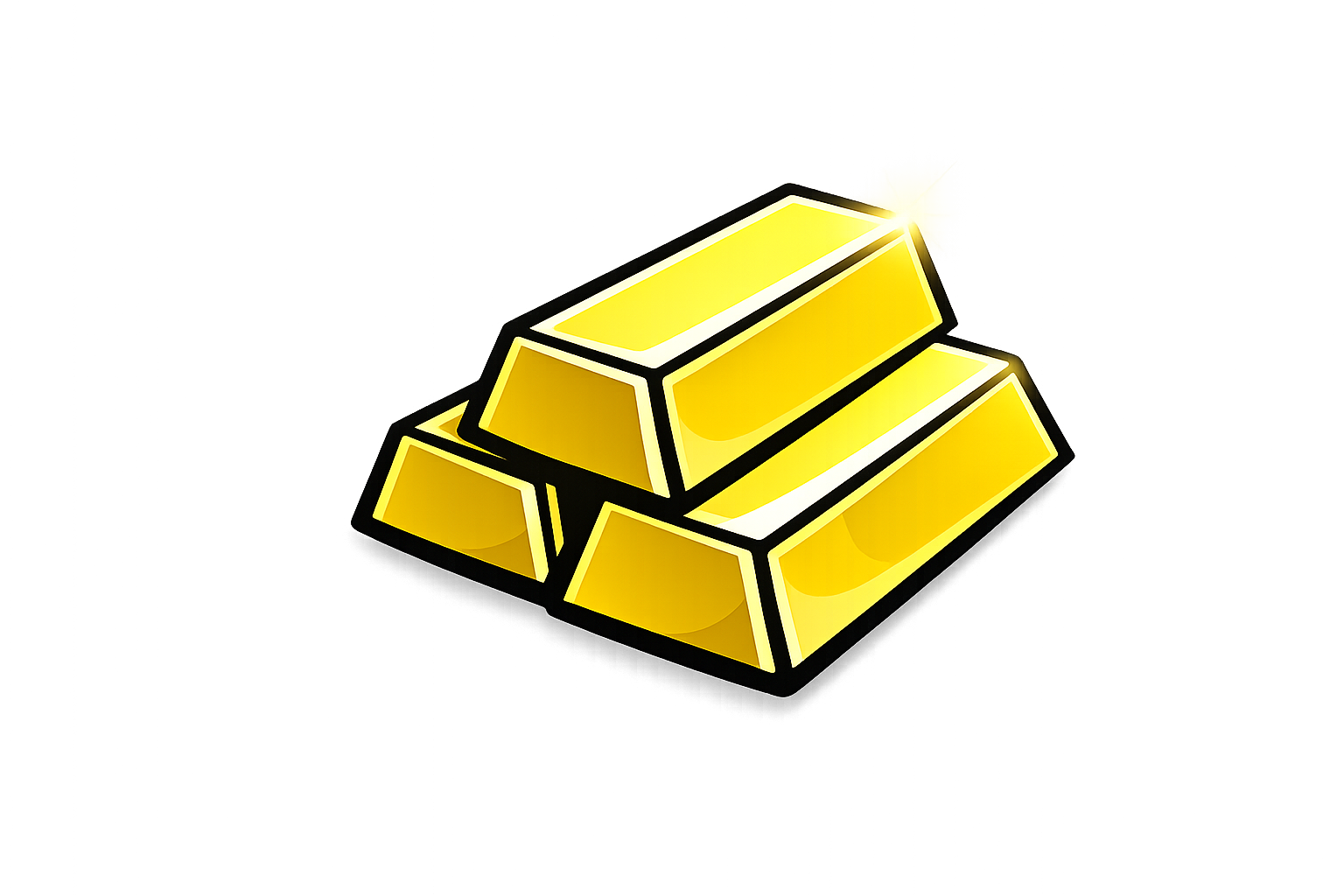 Shiny gold bars representing gold investment